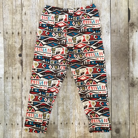Aztec Print Cropped Leggings - Picture 1 of 1